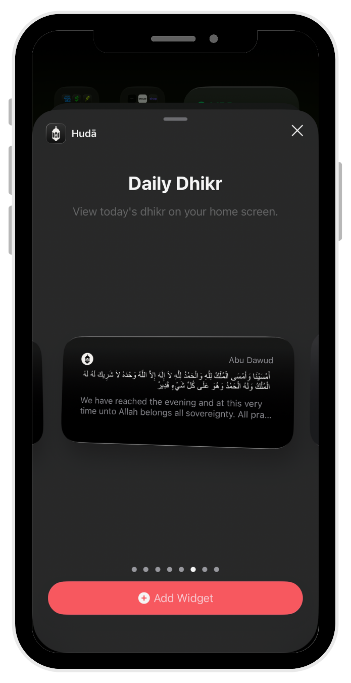 Daily Dhikr widget preview
