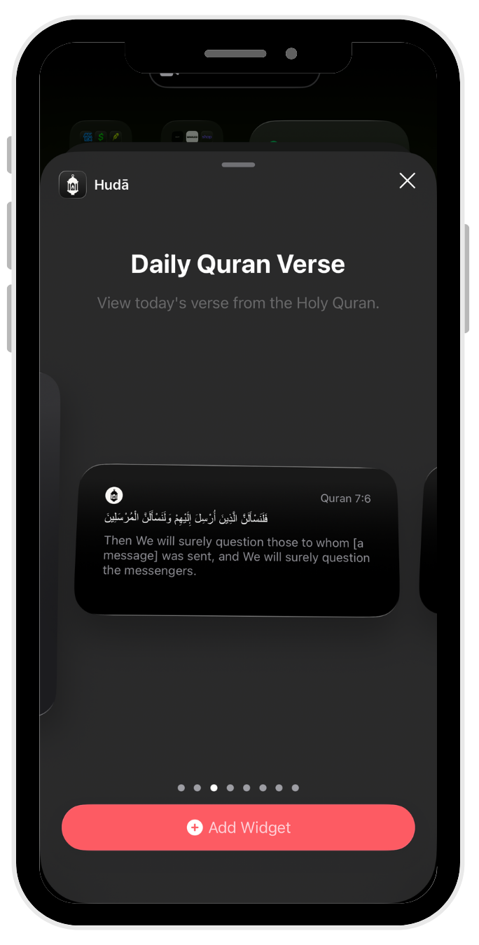 Daily Quran Verse widget preview