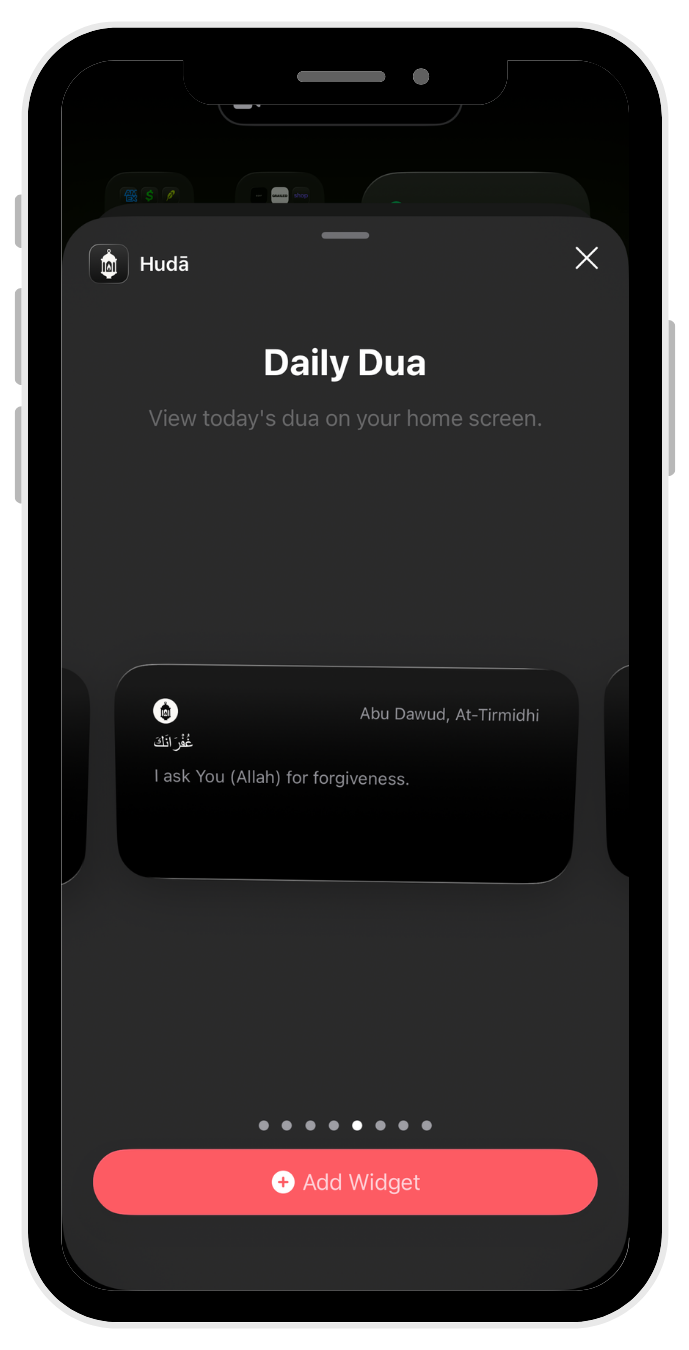 Daily Dua widget preview